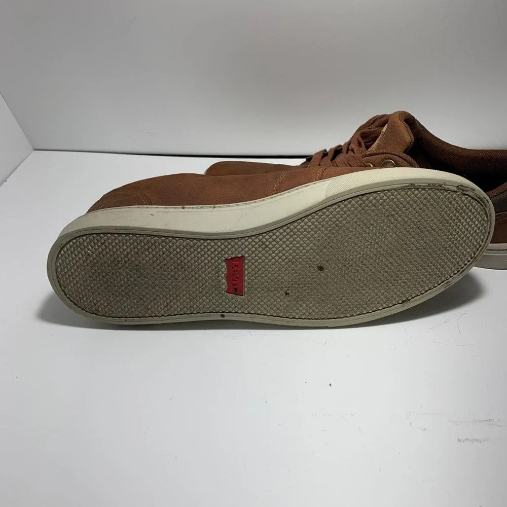 Levis 51956609H Sneakers Mens 11 Brown Synthetic Leather Low Top Lace Up Comfort